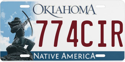 OK license plate 774CIR