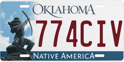OK license plate 774CIV