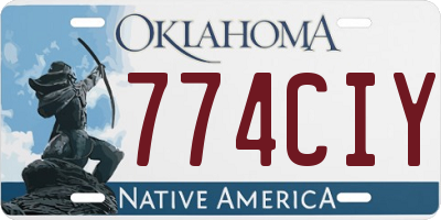 OK license plate 774CIY