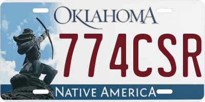 OK license plate 774CSR