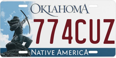 OK license plate 774CUZ
