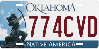 OK license plate 774CVD