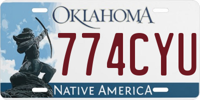 OK license plate 774CYU