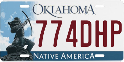 OK license plate 774DHP
