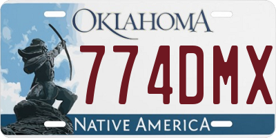 OK license plate 774DMX