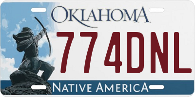 OK license plate 774DNL