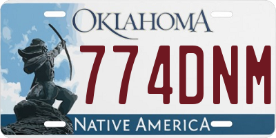 OK license plate 774DNM