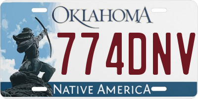 OK license plate 774DNV