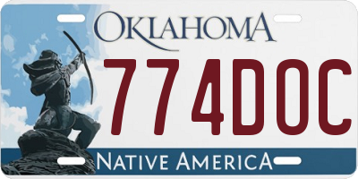 OK license plate 774DOC