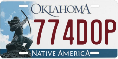 OK license plate 774DOP