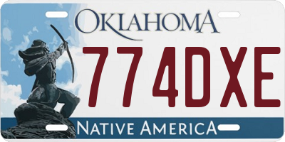 OK license plate 774DXE