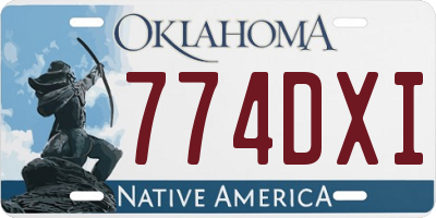 OK license plate 774DXI
