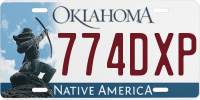 OK license plate 774DXP