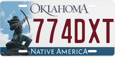 OK license plate 774DXT