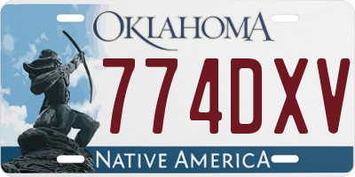 OK license plate 774DXV