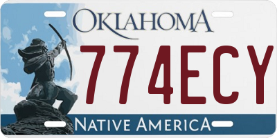 OK license plate 774ECY
