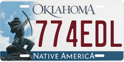 OK license plate 774EDL
