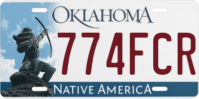 OK license plate 774FCR