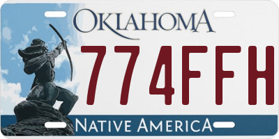 OK license plate 774FFH