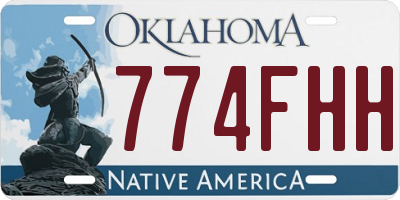 OK license plate 774FHH