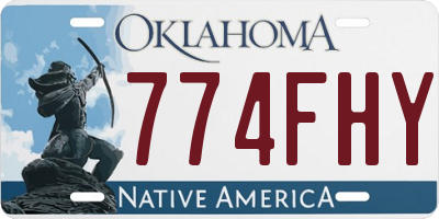 OK license plate 774FHY