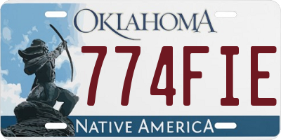 OK license plate 774FIE