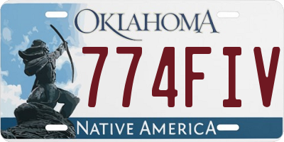 OK license plate 774FIV