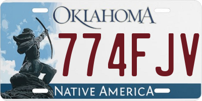 OK license plate 774FJV