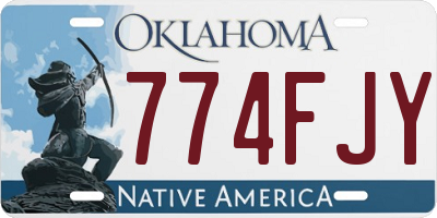 OK license plate 774FJY