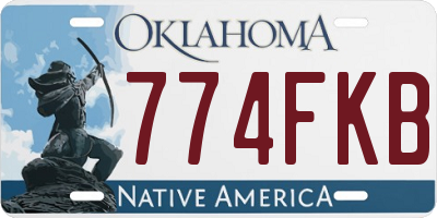 OK license plate 774FKB