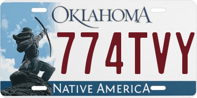 OK license plate 774TVY