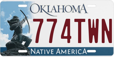 OK license plate 774TWN