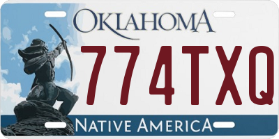 OK license plate 774TXQ