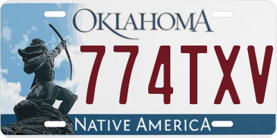 OK license plate 774TXV