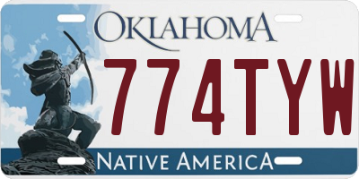 OK license plate 774TYW