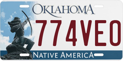 OK license plate 774VEO