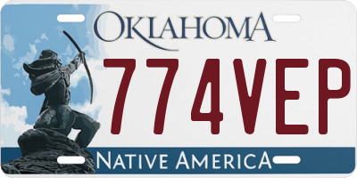 OK license plate 774VEP