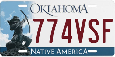 OK license plate 774VSF