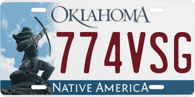 OK license plate 774VSG