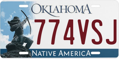 OK license plate 774VSJ