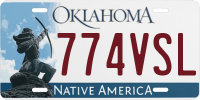 OK license plate 774VSL