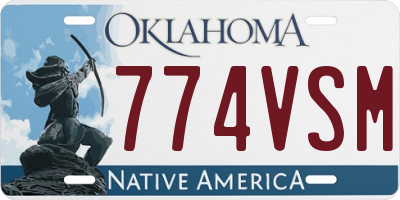 OK license plate 774VSM