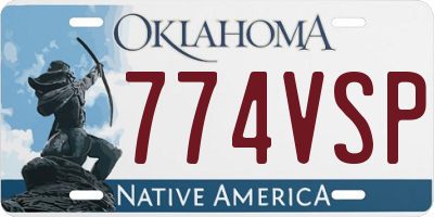 OK license plate 774VSP