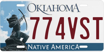OK license plate 774VST