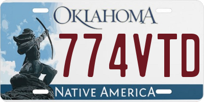 OK license plate 774VTD