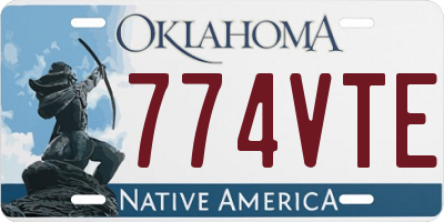 OK license plate 774VTE