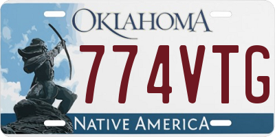OK license plate 774VTG