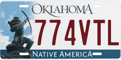 OK license plate 774VTL