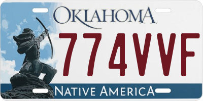 OK license plate 774VVF