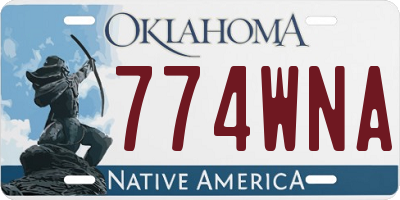 OK license plate 774WNA